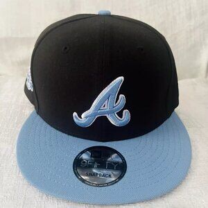 New Era Atlanta Braves Patch AJ 6 7 Jordan UNC Blue Snapback 9Fifty 950 Hat Cap